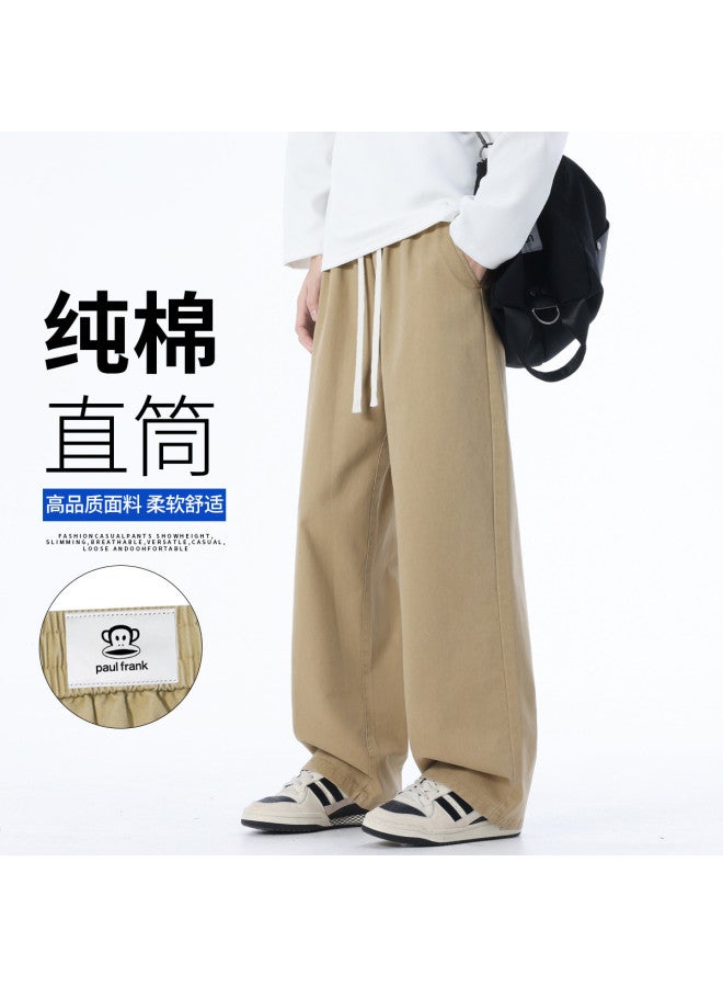 Paul Frank Men's Casual Pants Autumn Winter Loose Versatile Comfortable Wide Leg Straight Leg Long Pants Men's Trousers - Image 2